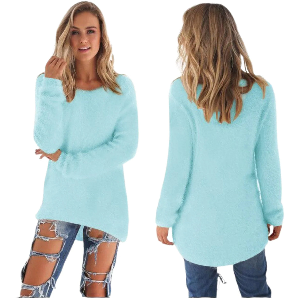 Casual Sweater Lightweight O-Neck Soft Knit
