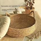 Cat Bed Breathable Woven Cattail Grass Removable Pad