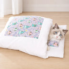 Cat Bed Cave-Style Plush Built-In Pillow