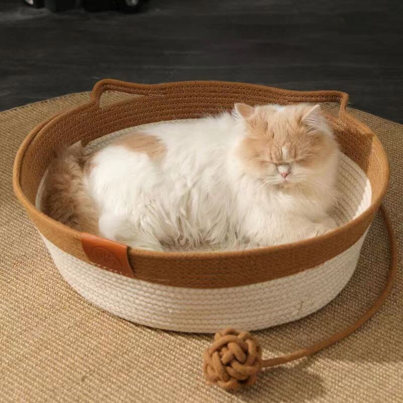 Cat Bed Cooling Hand-Woven Cotton