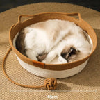 Cat Bed Cooling Hand-Woven Cotton