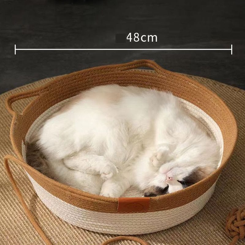 Cat Bed Cooling Hand-Woven Cotton