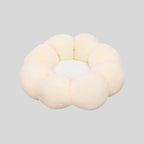 Cat Bed Flower-Shaped Plush Petal Rim Polyester Fill