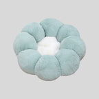 Cat Bed Flower-Shaped Plush Petal Rim Polyester Fill