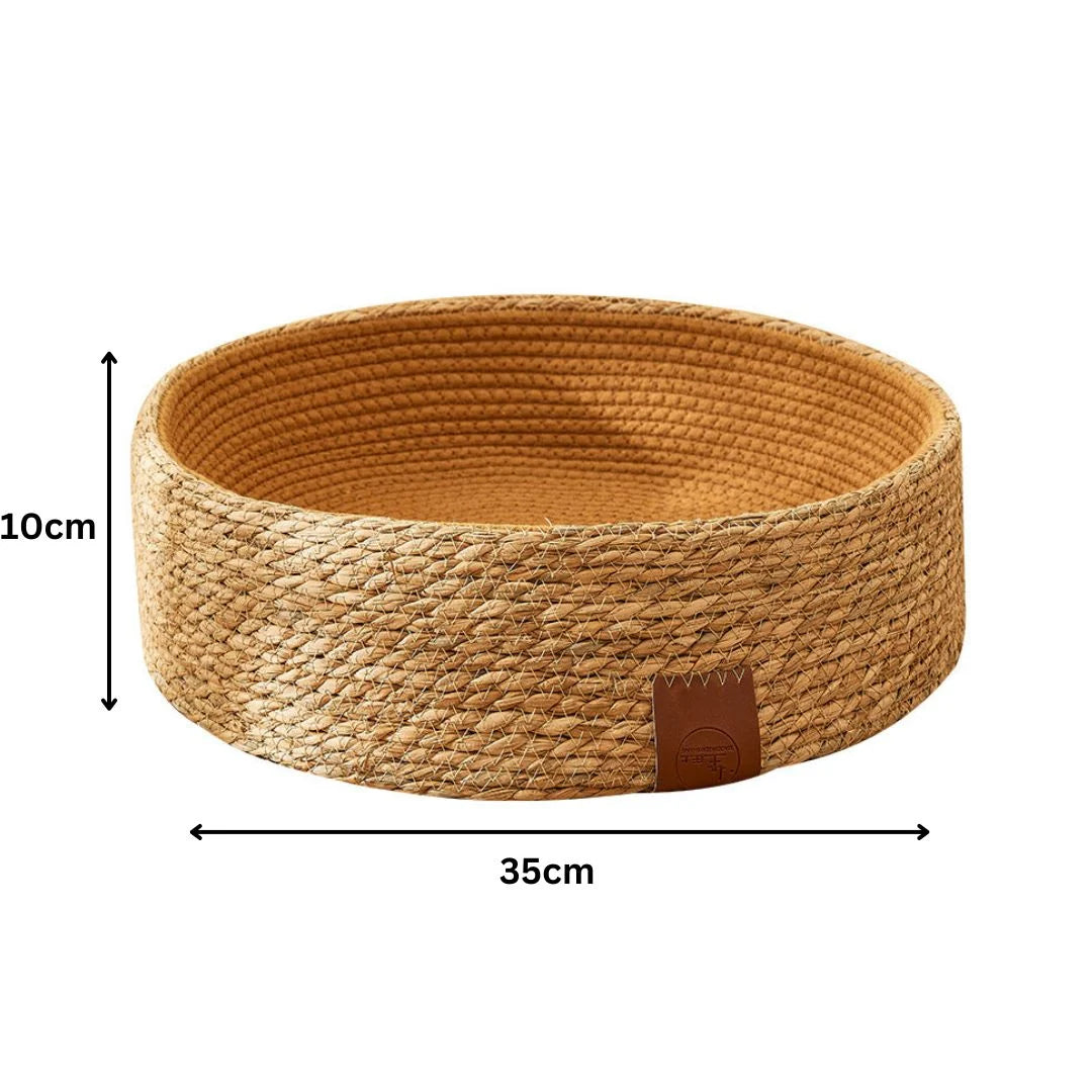Cat Bed Hand Woven Rattan Circular Nest Scratcher