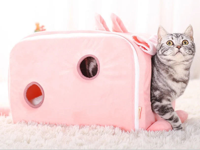 Cat Bed & Litter Mat Soft Breathable Machine Washable