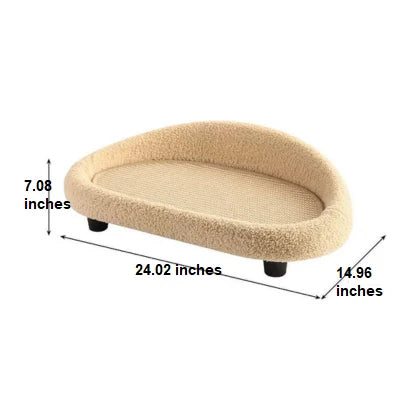 Cat Bed Plush Cushion Sisal Exterior Scratch-Resistant