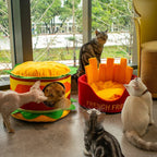 Cat Bed Plush Velvet Reversible Cushion