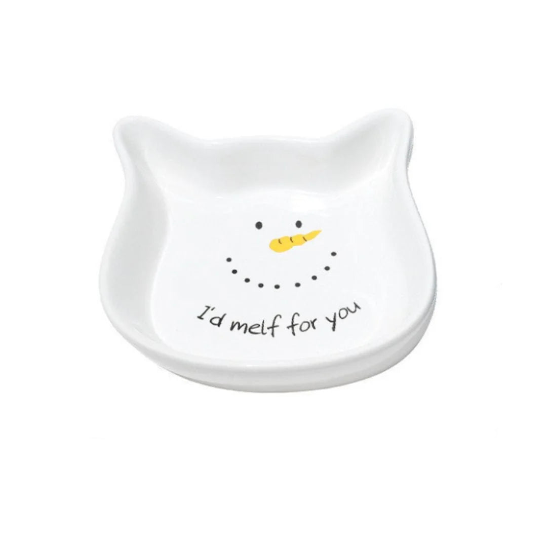 Cat Bowl Cat Ear Heavy Dolomite Dishwasher Safe