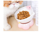 Cat Bowl Ceramic Shallow Raised Edge Dishwasher-Safe