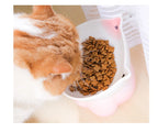 Cat Bowl Ceramic Shallow Raised Edge Dishwasher-Safe