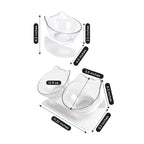 Cat Bowl Elevated 15° Tilt Dual Bowls Anti-Slip Base