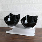 Cat Bowl Elevated 15° Tilt Dual Bowls Anti-Slip Base