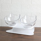 Cat Bowl Elevated 15° Tilt Dual Bowls Anti-Slip Base