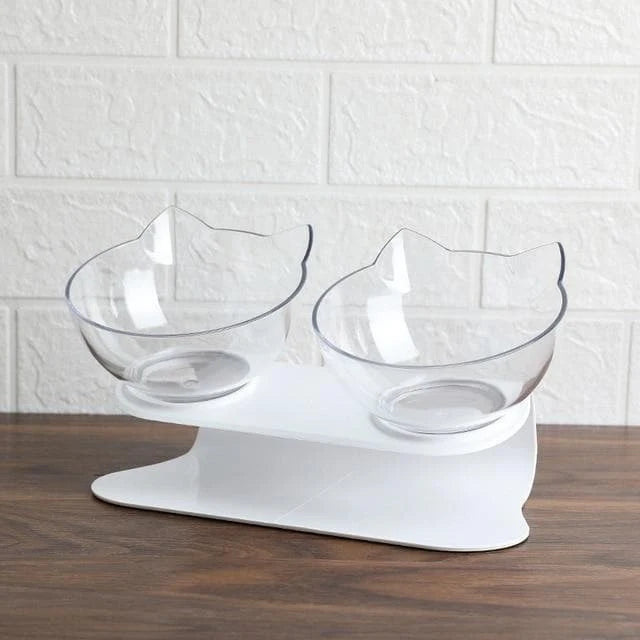 Cat Bowl Orthopedic 15° Tilt Detachable Double Bowls