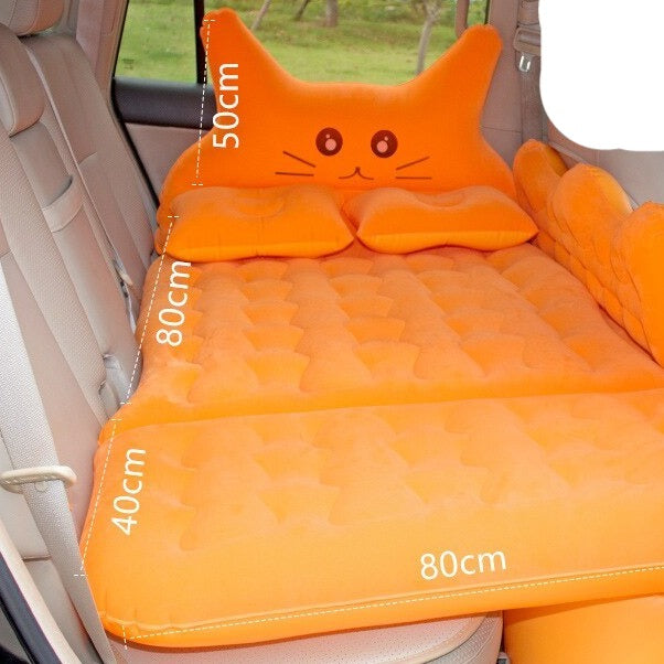 Cat Car Bed Inflatable Plush Raised Sides