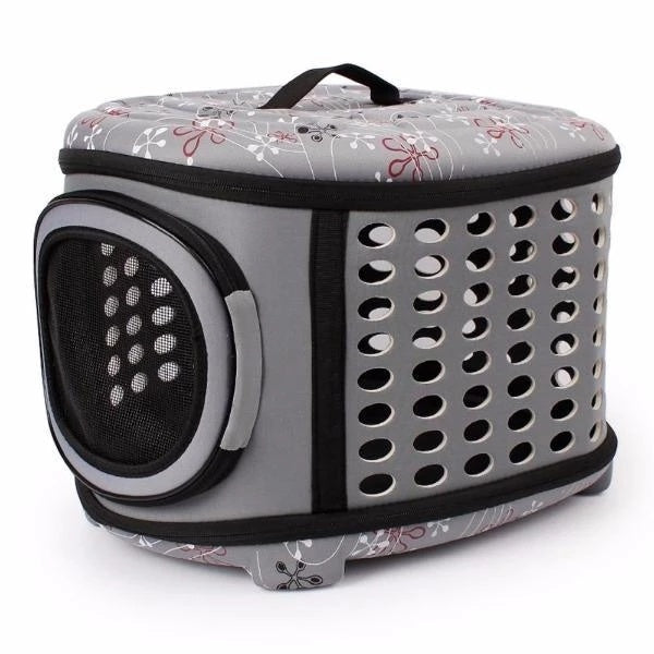 Cat Carrier Foldable Hard Top Padded Mat & Mesh