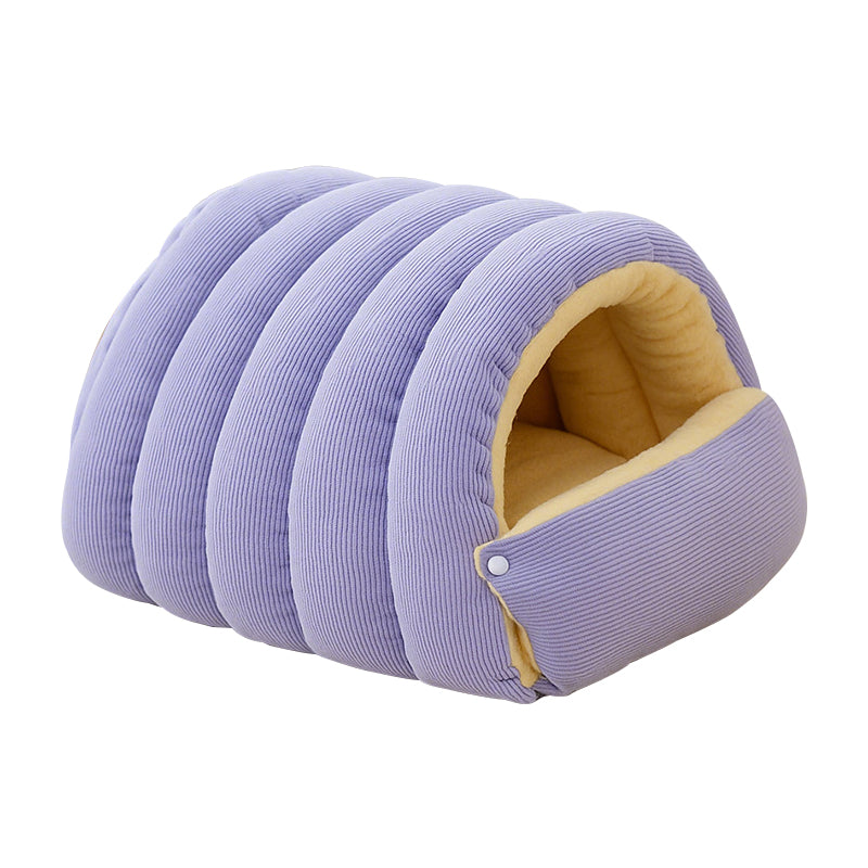 Cat Cave Bed Plush Supportive Adjustable Half-Dome