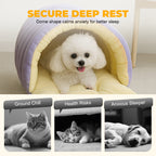 Cat Cave Bed Plush Supportive Adjustable Half-Dome