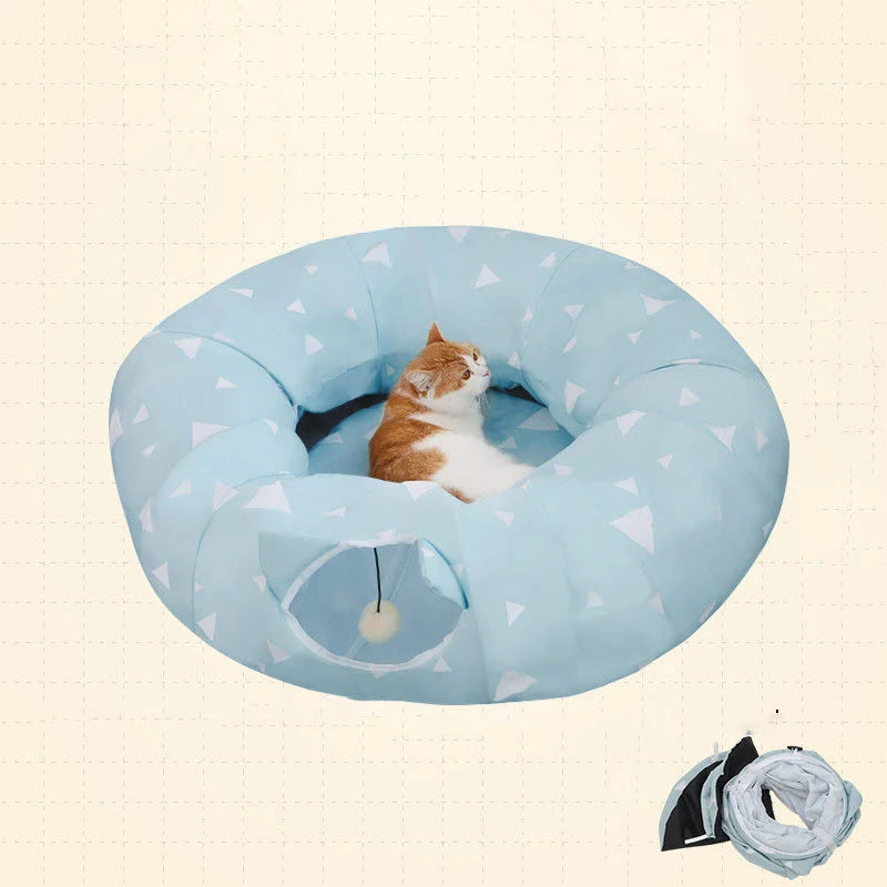 Cat Cave Litter Box Space-Saving Plush Velvet Easy-Clean