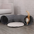 Cat Cave Litter Box Space-Saving Plush Velvet Easy-Clean