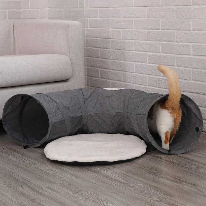 Cat Cave Litter Box Space-Saving Plush Velvet Easy-Clean