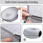 Cat Cave Plush Lined Peekaboo Opening