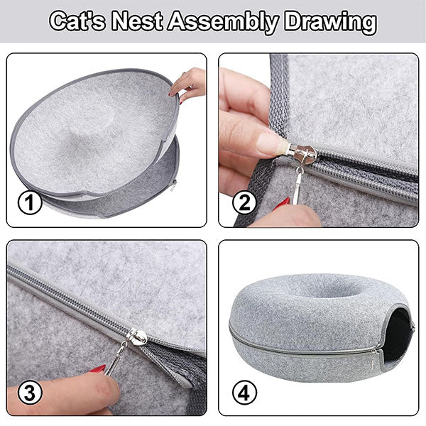 Cat Cave Plush Lined Peekaboo Opening