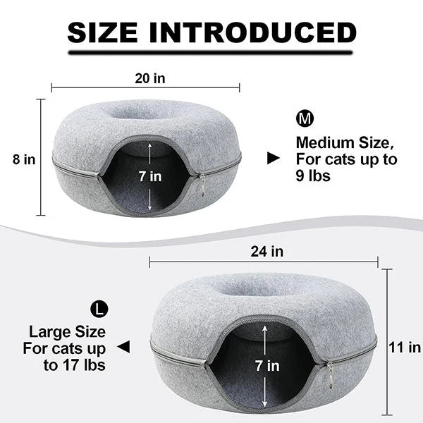 Cat Cave Plush Lined Peekaboo Opening