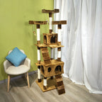 Cat Climbing Frame Multi-Layer Plush Platforms Jute Scratching Posts