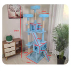 Cat Climbing Frame Multi-Layer Plush Platforms Jute Scratching Posts