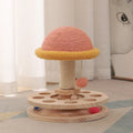 Cat Climbing Frame Solid Wood Turntable & Sisal Scratcher