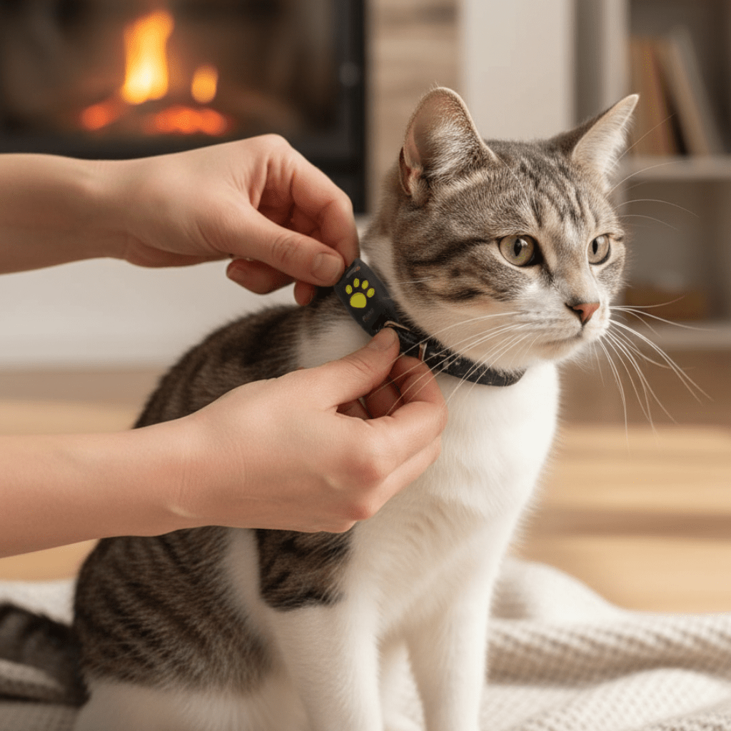 Cat Collar GPS Real-Time Tracking Lightweight Rechargeable Battery