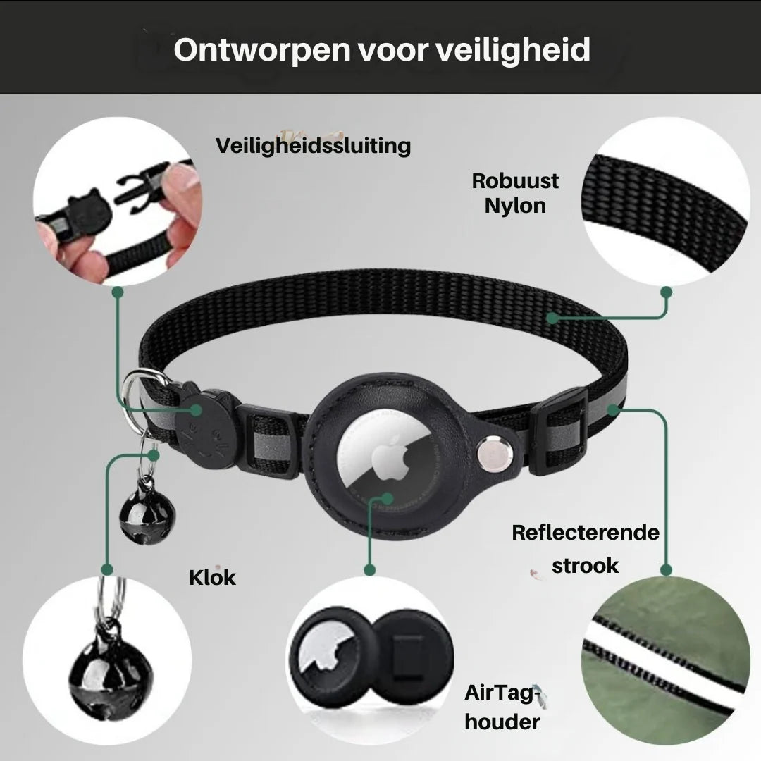 Cat Collar Quick-Release Reflective GPS Holder