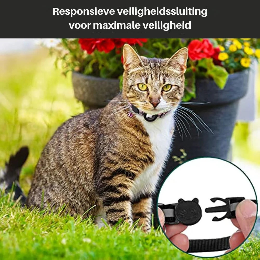 Cat Collar Quick-Release Reflective GPS Holder