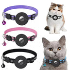 Cat Collar Reflective AirTag Holder Adjustable Nylon