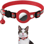 Cat Collar Reflective AirTag Holder Adjustable Nylon