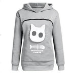 Cat Cuddle Hoodie Breathable Fleece Spacious Pouch Machine Washable