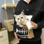 Cat Cuddle Hoodie Breathable Fleece Spacious Pouch Machine Washable