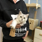 Cat Cuddle Hoodie Breathable Fleece Spacious Pouch Machine Washable