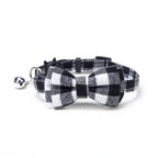 Cat & Dog Collar Cotton Check Pattern Adjustable