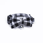 Cat & Dog Collar Cotton Check Pattern Adjustable