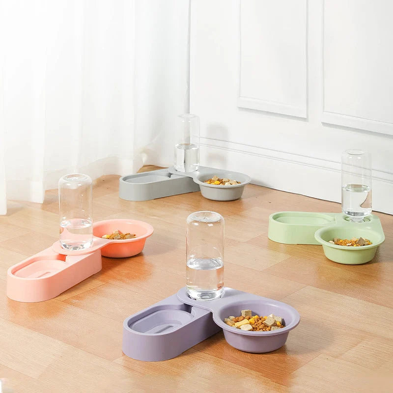 Cat Feeder Automatic Portion Control & Stainless Steel Bowl