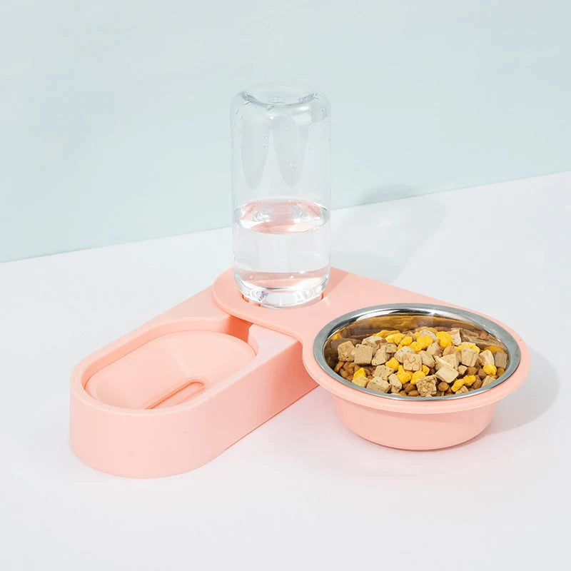 Cat Feeder Automatic Portion Control & Stainless Steel Bowl