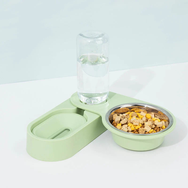 Cat Feeder Automatic Portion Control & Stainless Steel Bowl