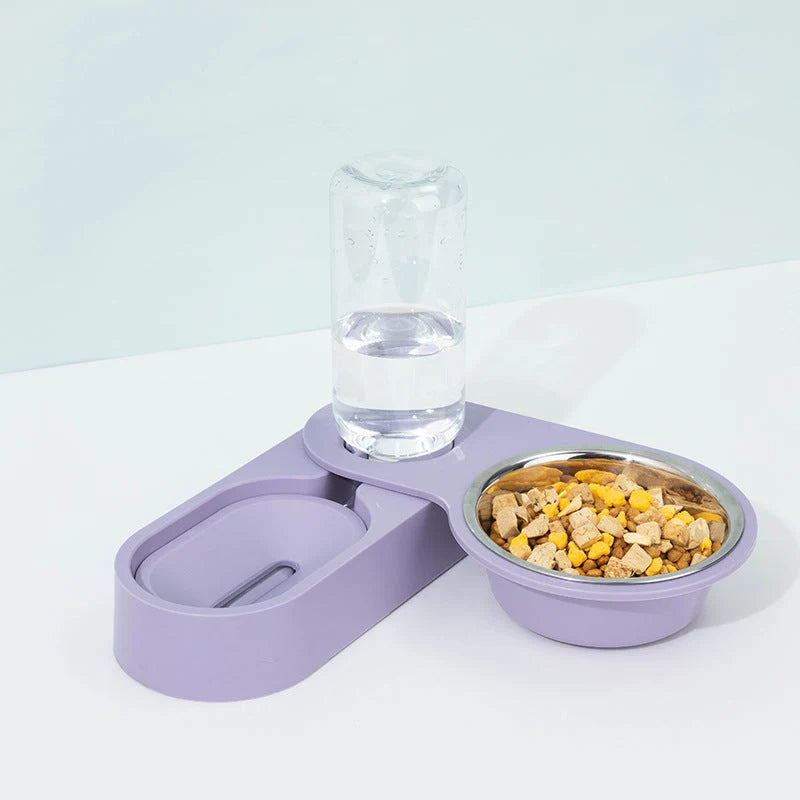 Cat Feeder Automatic Portion Control & Stainless Steel Bowl
