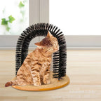 Cat Grooming Brush Gentle Bristles & Scratching Pad