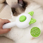 Cat Grooming Comb One-Click Cleaning Stainless Steel Teeth