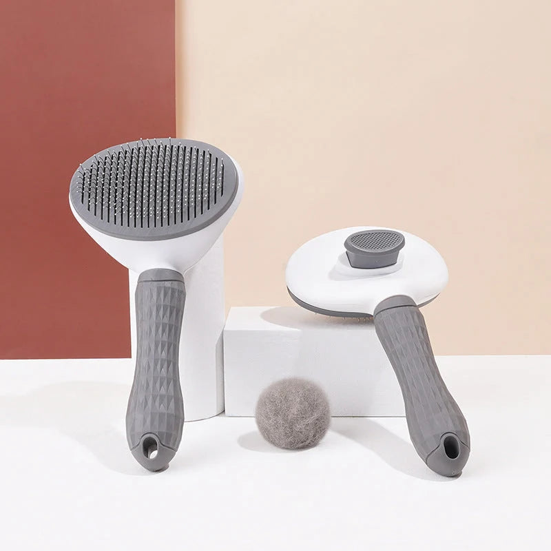Cat Grooming Comb Stainless Steel Needles Non-Slip Handle