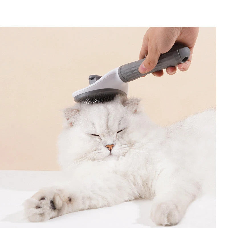 Cat Grooming Comb Stainless Steel Needles Non-Slip Handle